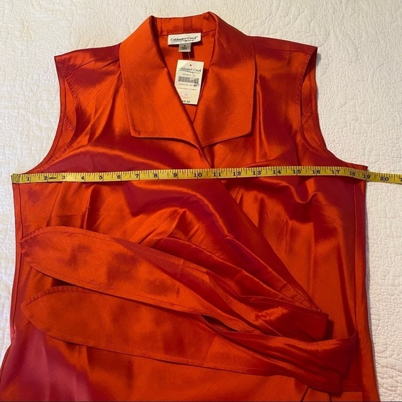 Coldwater Creek NWT 100% Silk Wrap Side Tie Top - M - Picture 10 of 13